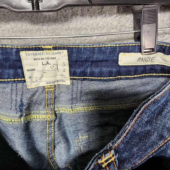 Taverniti So Jeans Angie Capri Raw Hem Size 26 Dark Wash Denim - Picture 6 of 8